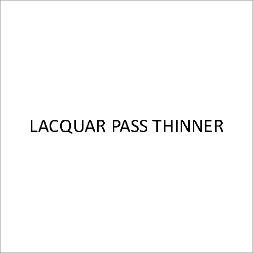 Lacquer Pass Thinner Application: Industrial