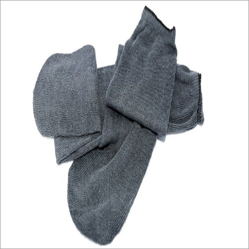 Cotton Grey Socks By A K CORP
