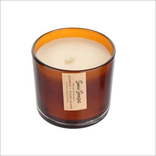 Jasmine Plus Ylang Candle - Wax, Handmade, Round & Square Shapes | Relaxing Fragrance for Home Decoration, Ideal for All Occasions