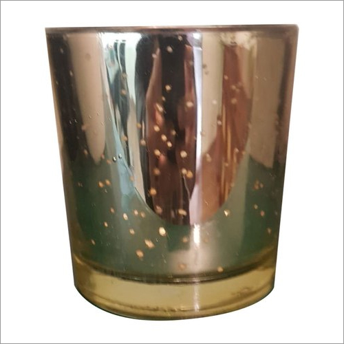 Scented Wax Candle In Gold Painted Decorative Jar - Wax, Various Sizes, Golden Color | Ideal for Home Decoration, Elegant Glass Jar Design