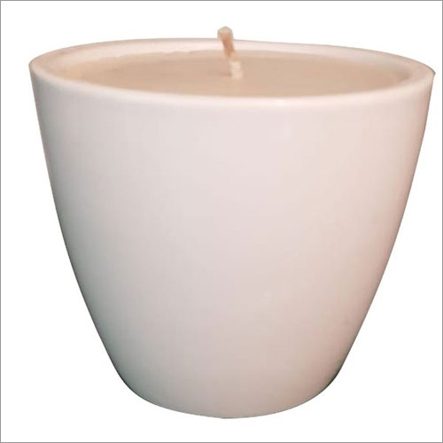 Scented Candles In White Ceramic Jar Use: Home Decoration