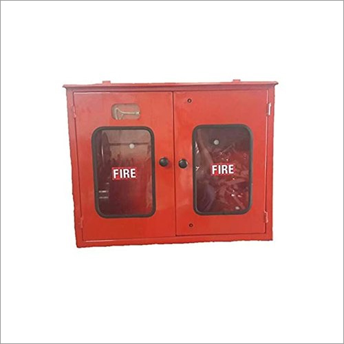 Double Door Fire Hose Box - Mild Steel, 750 x 600 x 250 mm, Red | Fire Safety, Rust Proof, Capacity for 2 RRL