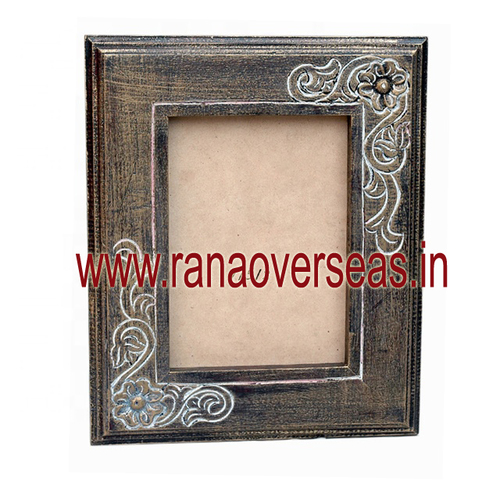 Wooden Mirror Photo Frame with Antique Look