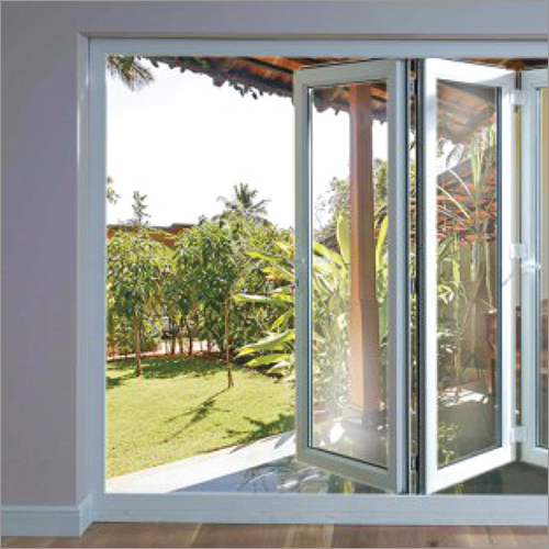 Bi Fold Door - uPVC & Aluminium, Standard Size, Any Color | Stainless Steel Screen Netting, Smooth Surface, High Durability