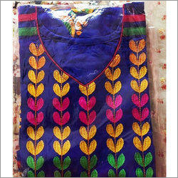 Washable Ladies Cotton Embroidered Kurti