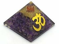 Amethyst Pyramid Crystal - 70 Mm, Polished Design | Healing Power, Meditation Amplification, Traditional Folk Art Style