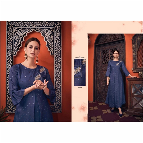 Indian Designer Blue Color Party Wear Fashionable Gown