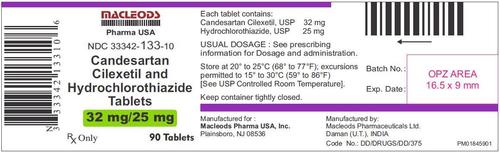 Candesartan Cilexetil and Hydrochlorothiazide Tablets