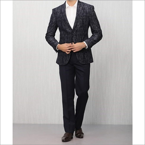 Mens Distinctive Blue Patterned Blazer