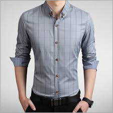 Any Color Mens Grey Formal Shirt