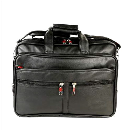 Black Leatherette Fabric Office Laptop Bags
