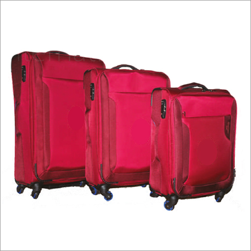 Fine Matty Fabric Suitcase Trolley Bags 