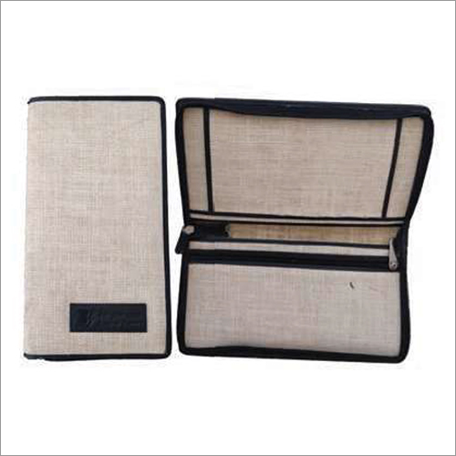 Jute Cheque Book Holder