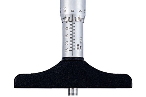 BAKER GAUGES Depth Micrometer - 0-25mm, Stainless Steel & Carbide Tipped, Easy Zero Setting & Ratchet Thimble, Robust Design for Tough Workshop Conditions