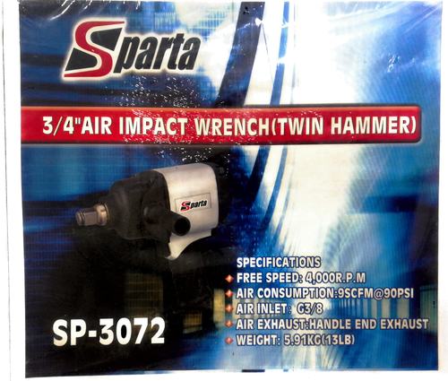 Sparta 3/4'' Air Impact Wrench - Twin Hammer ( Sp-3072)