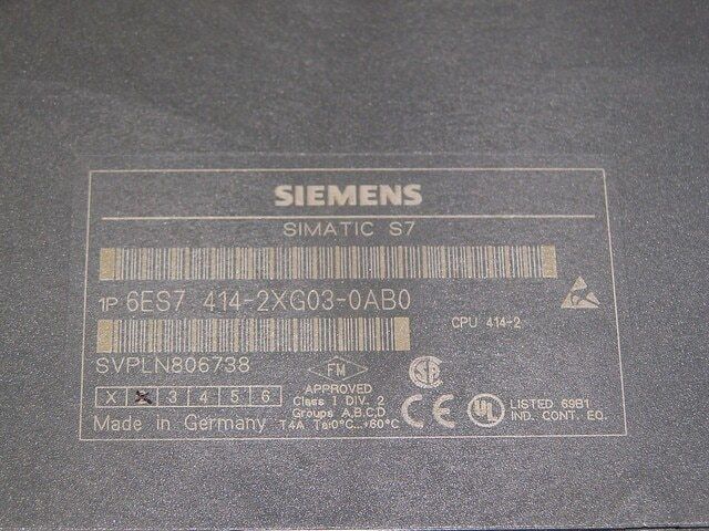 SIEMENS SIMATIC S7 6ES7 414-2XG03-0AB0