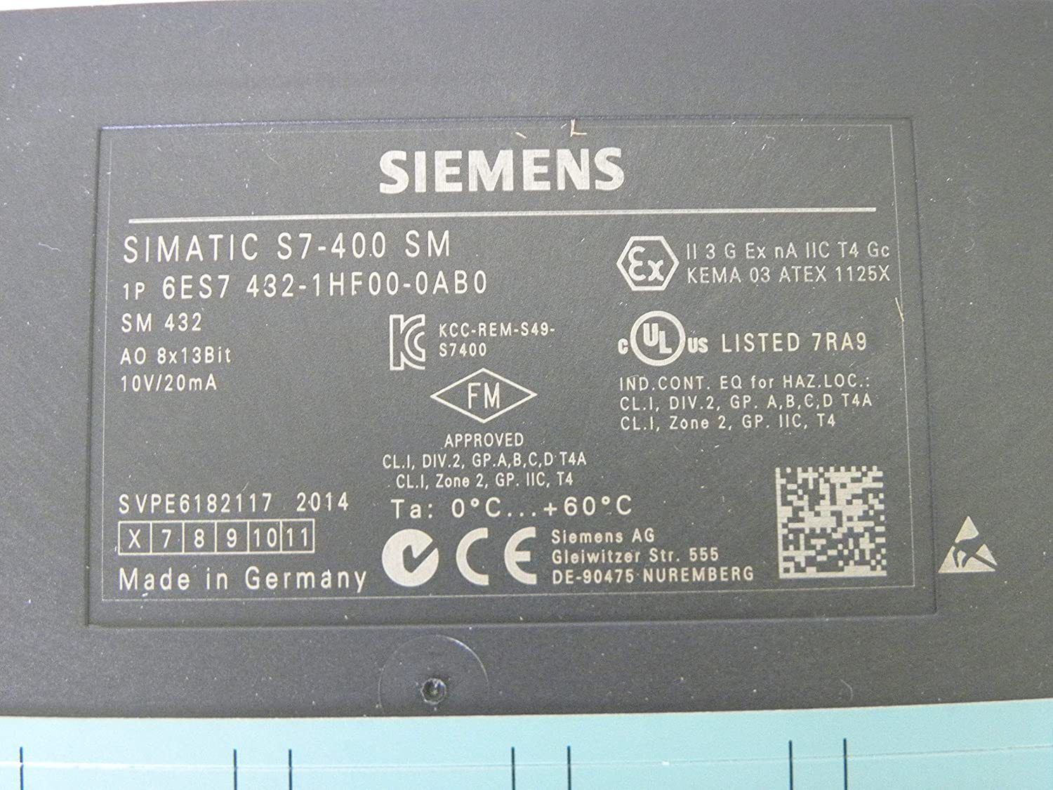 SIEMENS SIMATIC S7 6ES7 432-1HF00-0AB0