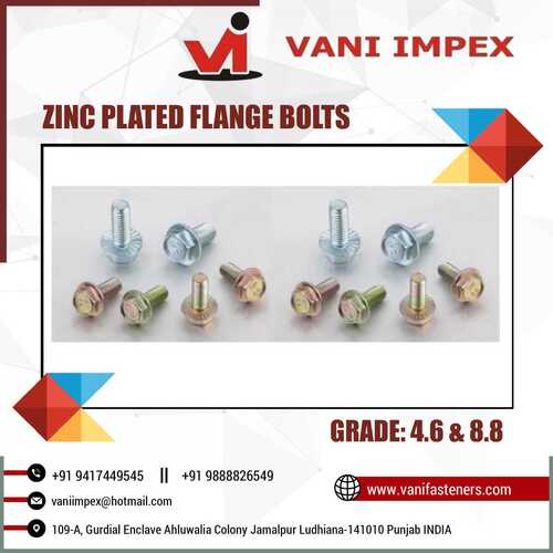 Zinc Plated Flange Bolts