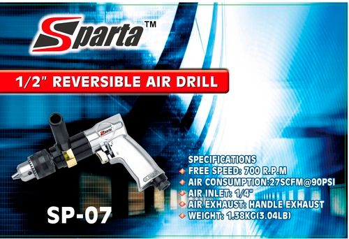 Sparta 1/2'' Reversible Air Drill (Sp-07)