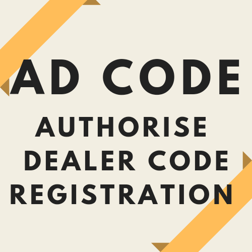 AD CODE REGISTRATION. AUTORISED DEALER CODE REGISTRATION SERVICES.