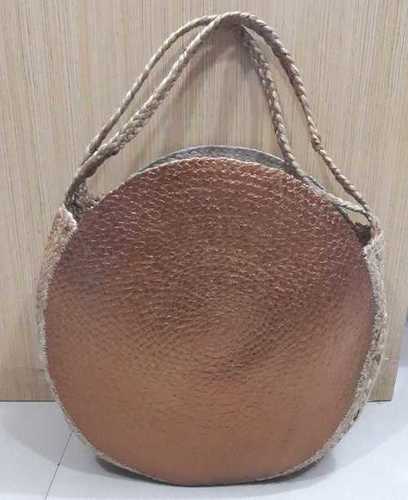 Hand Woven Beach Bag With Platinum Plated