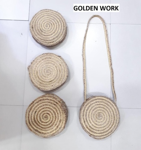 Jute Beach Bag With Long Straps
