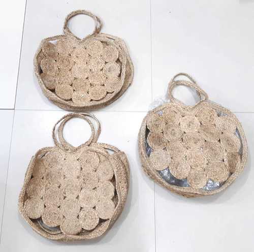 Jute Round Bag With Handle