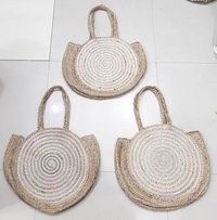 Woven Beach Tote Bag With Gold Lining