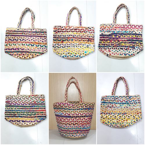 America & Beyond Hand Woven Structured Jute Beach Bag