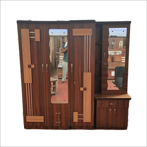 Kavery Wooden Wardrobe KWR303 3 Door Normal 18 Centre Dressing (Back 8mm)