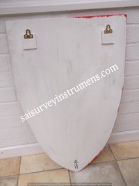 Large heater shield plaque, complex decorative flat shield-shaped wall hanging