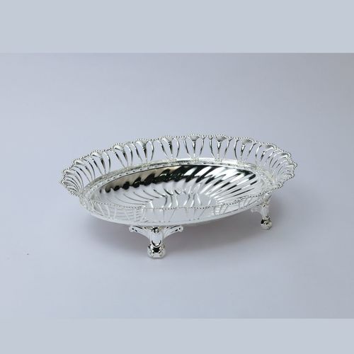 Oval Wire Silver Bowl, Size- Small