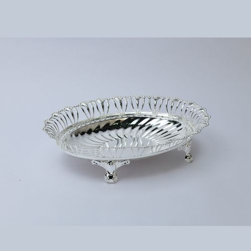 Oval Wire Silver Bowl, Size-Medium