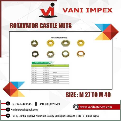 Rotavator Castle Nut