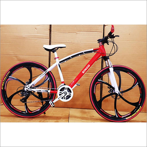 Red Sleek 6 Spokes Non Foldable 21 Gears Cycle Gross Weight: 20 Kilograms