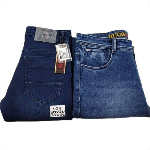 Mens Blue Denim Slim Fit Jeans