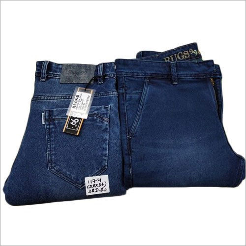 Mens Blue Casual Denim Jeans