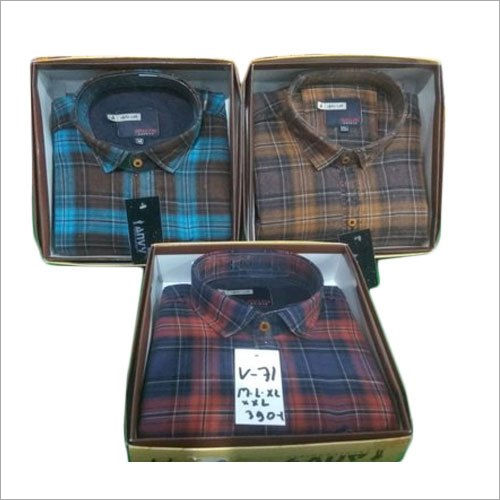 Mens Cotton Regular Fit Check Shirt