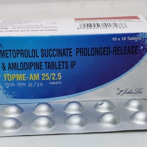 Metoprolol Succinate USP 25 MG + Amlodipine 2.5 MG