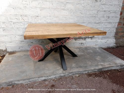 Handmade Square Spyder Legs Dining Table