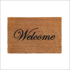 Pvc Backed Coir Mat Printed - Color: Natural Golden