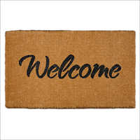 One Colour Fibre Mat - Handmade Coir Pith, Customizable Shapes & Sizes, Natural Golden Color - Anti-slip Latex Backing, Water-resistant, Suitable For Home & Outdoor Use