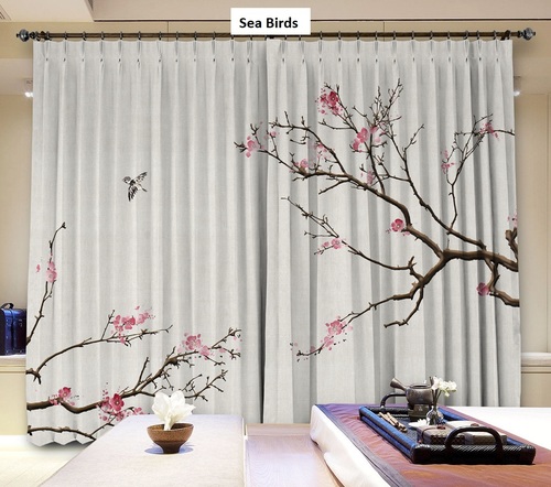 long crush digital print curtains