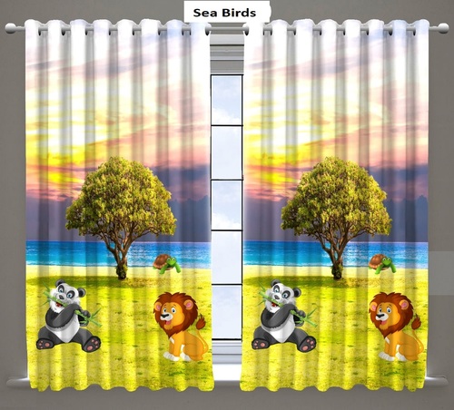 long crush digital print curtains