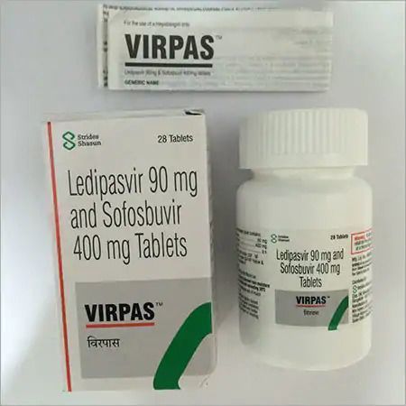 Virpas Tablet Ingredients: Ledipasvir (90Mg) + Sofosbuvir (400Mg)