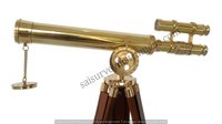 18 INCH BRASS DOUBLE TELESCOPE WITH STAND