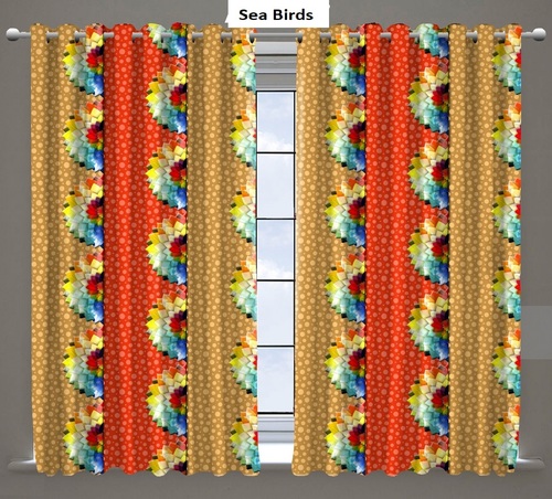 Long Crush Digital Print Curtains