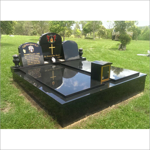 Black Galaxy Granite Gravestone