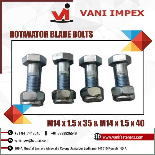 Supplier Rotavator Blade Nut Bolt At Best Price In Ludhiana Vani Impex