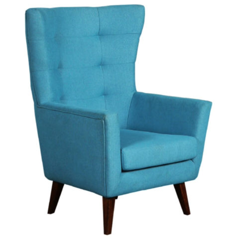 Handmade Blue Wing Chair